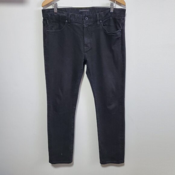 JOHN VARVATOS USA Bowery Slim Straight Leg Jeans Stretch Black Men's 34 x 31" - Picture 2 of 16